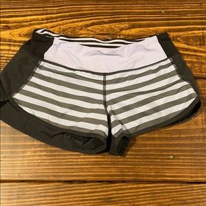 Lululemon speed shorts stripped